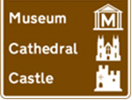 UK Tourist Attractions Signs