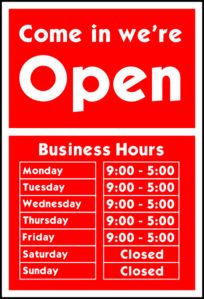 Business Opening Hours