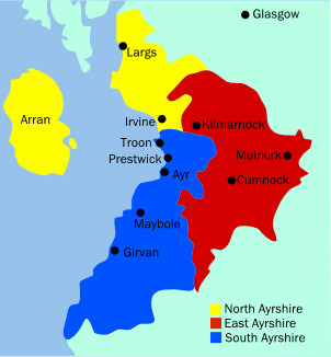 Map of Ayrshire