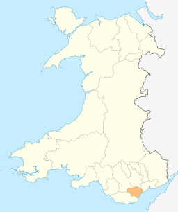 Map of Cardiff in Wales