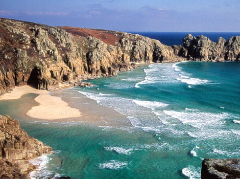 Green Bay Beach in Cornwall, England