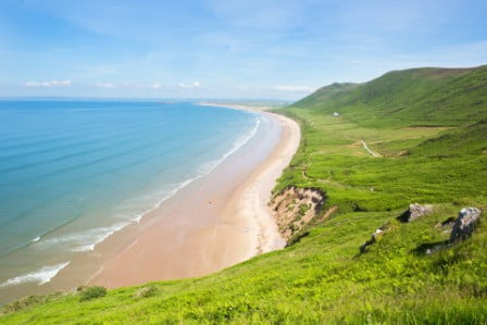 Rhossili Bay beach, Gower, Wales